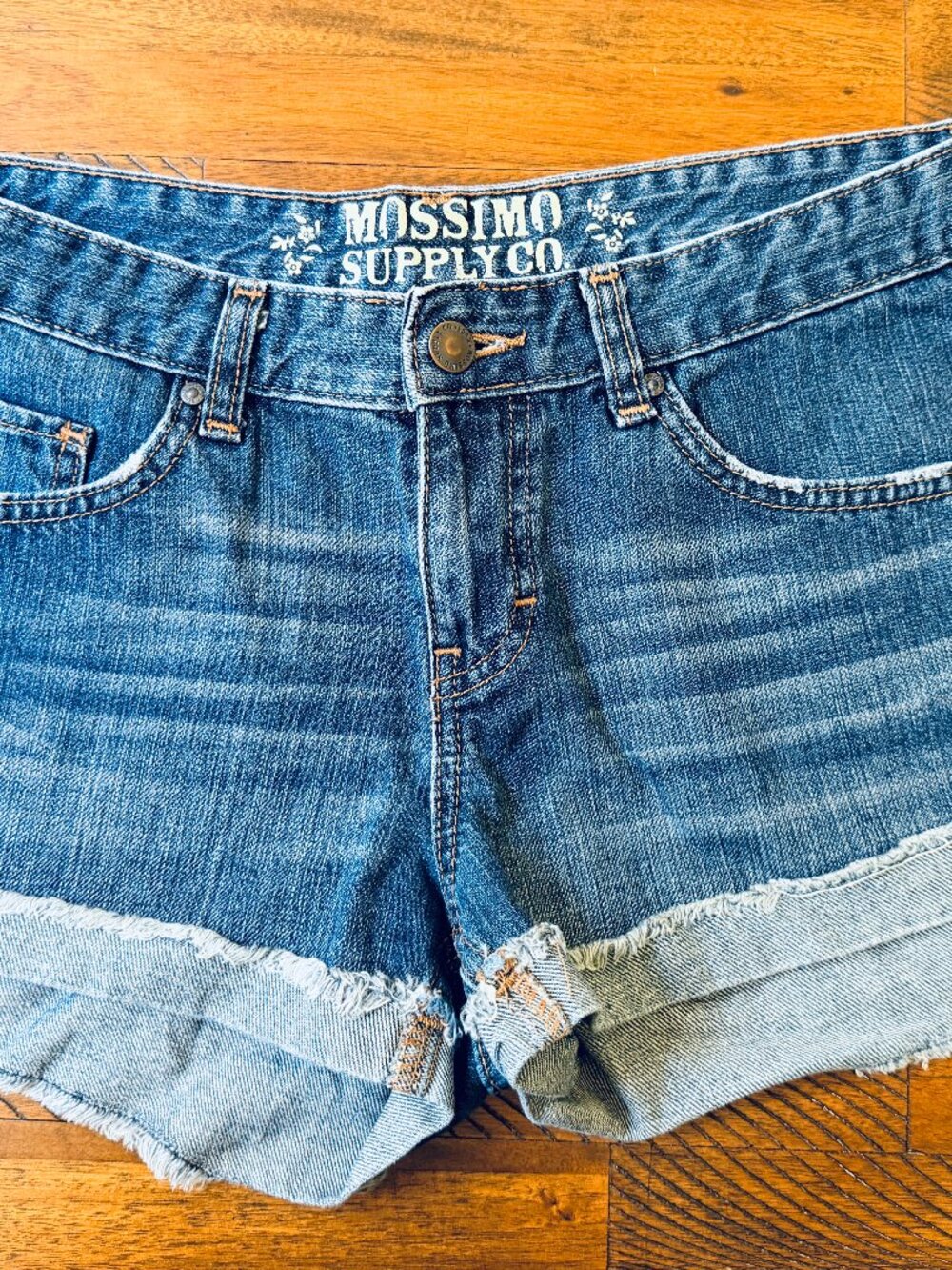 Super Cute Mossimo Supply Co. Medium Wash Cuffed Denim Jean Shorts